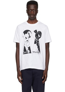 PS by Paul Smith White Keyhole Bun T-Shirt