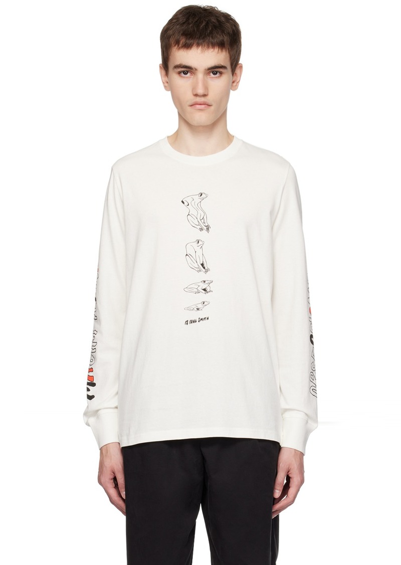 PS by Paul Smith White Melted Frog Long Sleeve T-Shirt