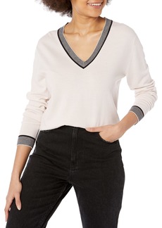 PS by Paul Smith Womens Knitted Sweater V Neck Off White