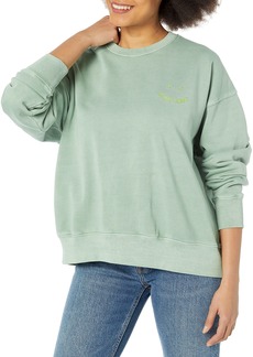 PS by Paul Smith WOMENS LS SWEATSHIRT PS HAPPY OLIVE GREEN