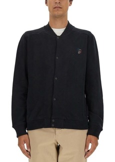 PS PAUL SMITH BOMBER JACKET WITH LOGO EMBROIDERY