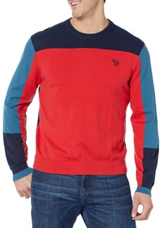 PS by Paul Smith Men's Color Block Creck Neck Sweater