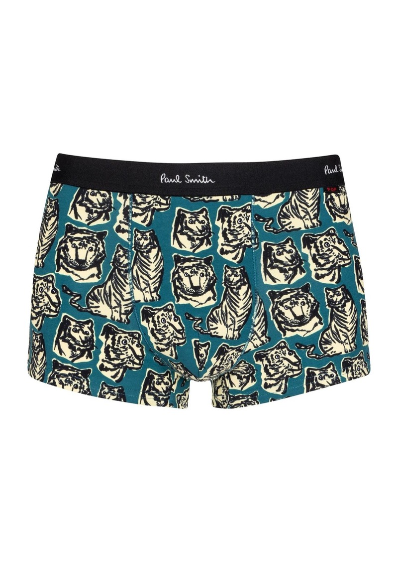 PS Paul Smith Men's Organic-Cotton Tiger Boxer Briefs