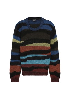 PS Paul Smith Men's Organic Stripe Crew Neck Sweater