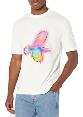 PS by Paul Smith Men's Short Sleeve Spray Bird T-Shirt Off White