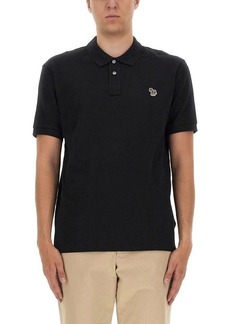 PS PAUL SMITH POLO SHIRT WITH ZEBRA PATCH