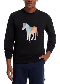 Ps Paul Smith Rainbow Zebra Graphic Crewneck Sweatshirt