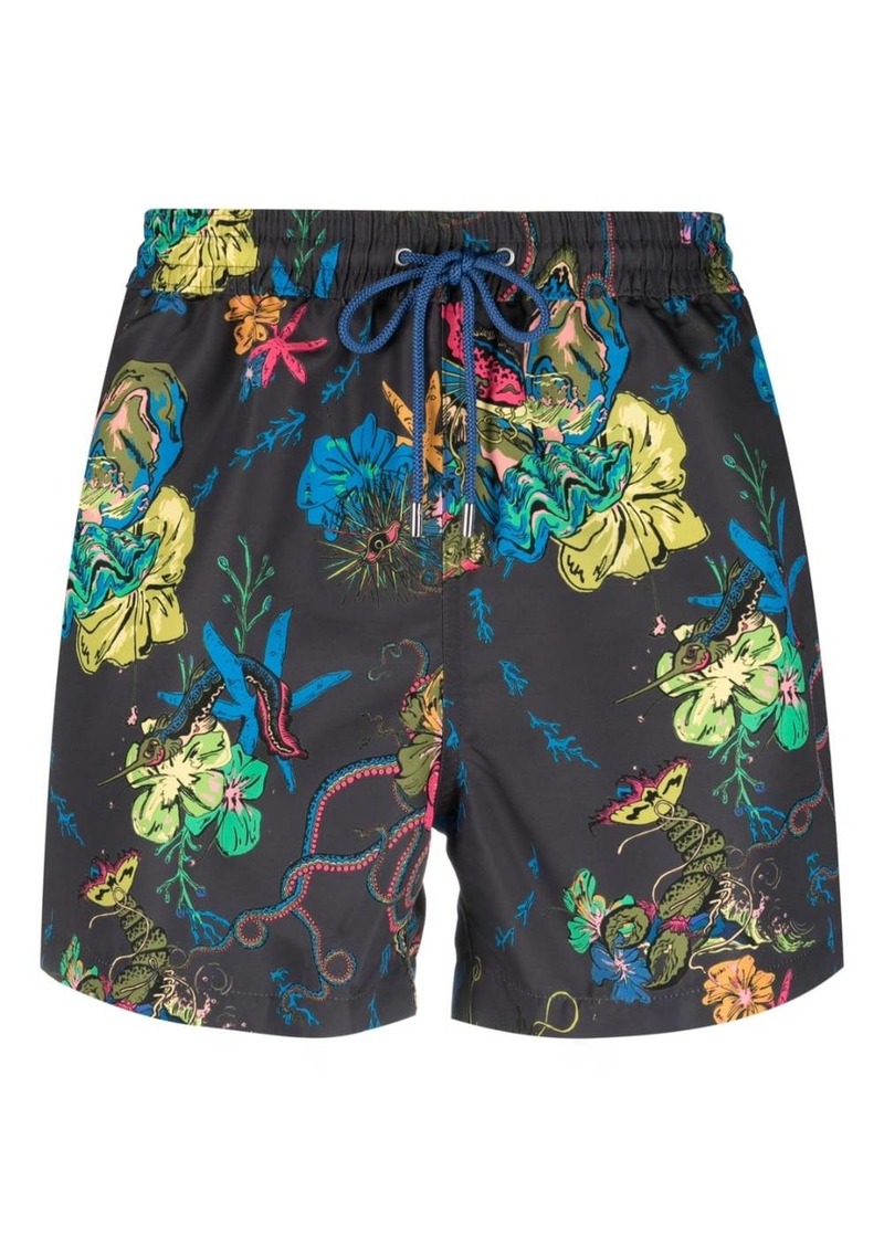 Paul Smith sea life-print drawstring swim shorts