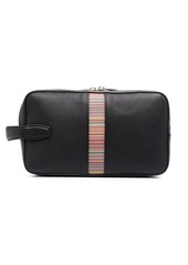 Paul Smith signature-stripe leather wash bag