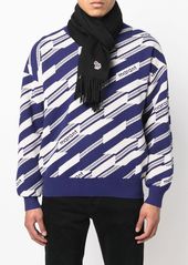 Paul Smith signature-zebra fringed scarf