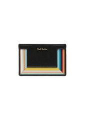 Paul Smith stripe-detail leather cardholder