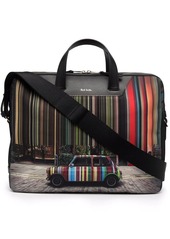 Paul Smith stripe-print laptop bag
