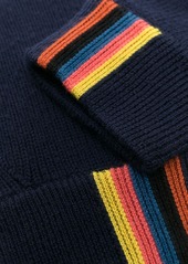 Paul Smith striped knitted wool gloves