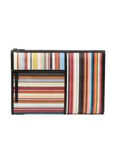 Paul Smith striped leather clutch bag