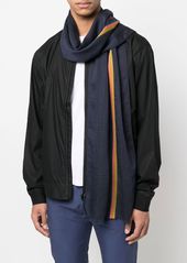 Paul Smith striped virgin wool-blend scarf