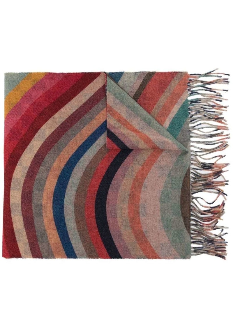 Paul Smith swirl-pattern print scarf