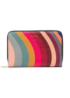 Paul Smith wave-striped zipped purse