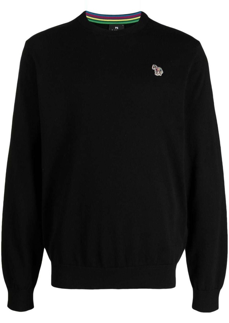 Paul Smith zebra-patch crew-neck jumper