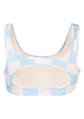 P.E Nation checked cut-out sports bra