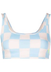 P.E Nation checked cut-out sports bra