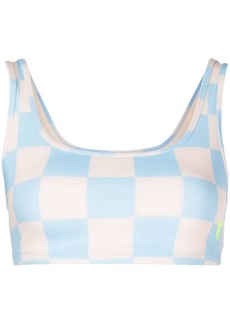 P.E Nation checked cut-out sports bra