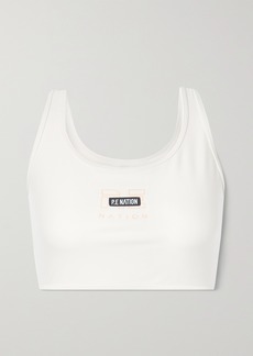 P.E Nation Grand Stand Printed Recycled Stretch Sports Bra