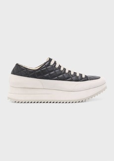 Pedro Garcia Quilted Leather Flatform Fashion Sneakers