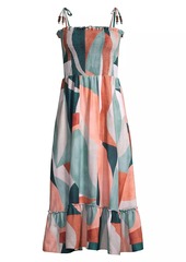 Peixoto Eddie Printed Cotton Midi-Dress