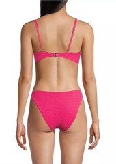 Peixoto Emmy Textured Bandeau Bikini Top