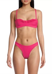 Peixoto Emmy Textured Bandeau Bikini Top