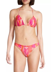 Peixoto Fifi Printed Triangle Bikini Top