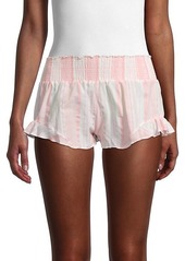 Peixoto Jane Striped Cotton Shorts