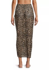Peixoto Lori Leopard Print Maxi Sarong Skirt