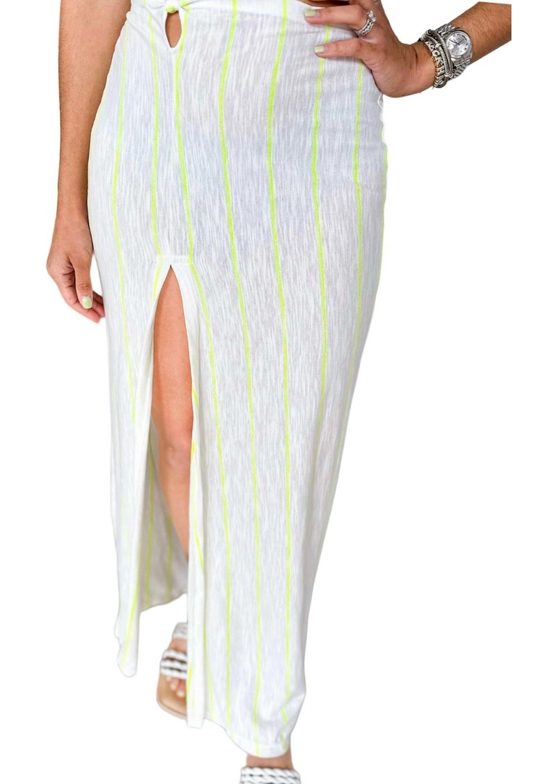 Peixoto Stevie Maxi Skirt In Glow Stripe