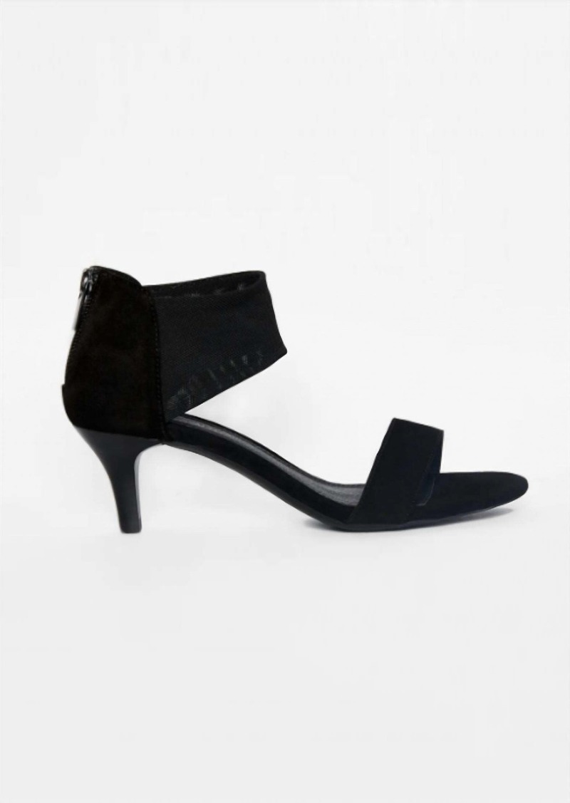 Pelle Moda Elvi Elegant Open-Toe Ankle-Wrap Heels In Black