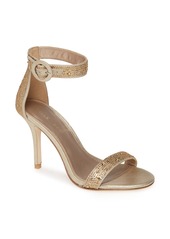 Pelle Moda Kallie Ankle Strap Sandal in Platinum Gold Fabric at Nordstrom