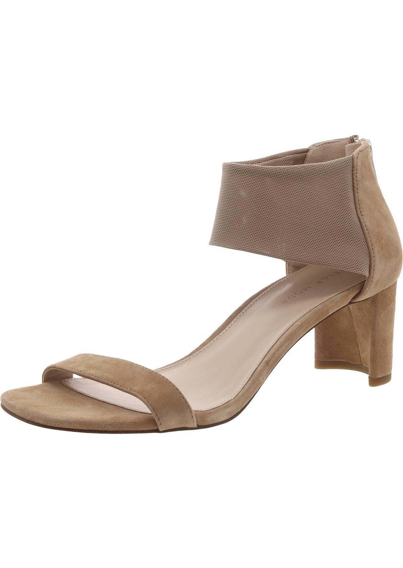 Pelle Moda Womens Suede Ankle Strap Block Heel