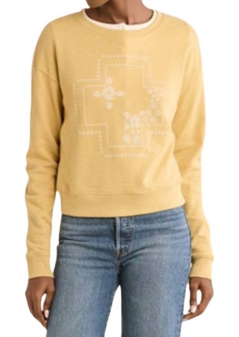 Pendleton Graphic French Terry Pullover Sweater In Yellow