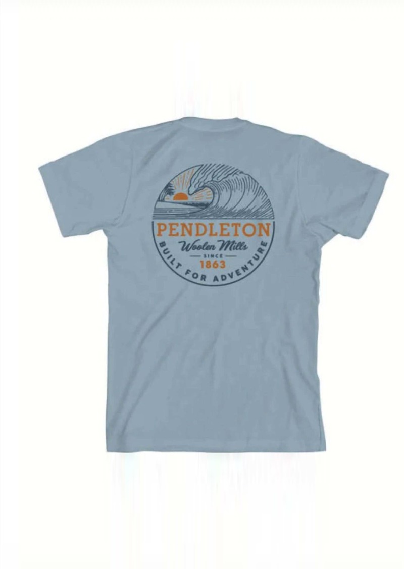 Pendleton Men's Heritage Tee In Adventure Wave / Stone Wash Denim