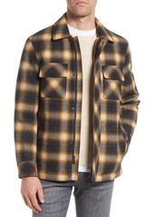 Pendleton Boulder Plaid Water Resistant Wool Blend Shirt Jacket