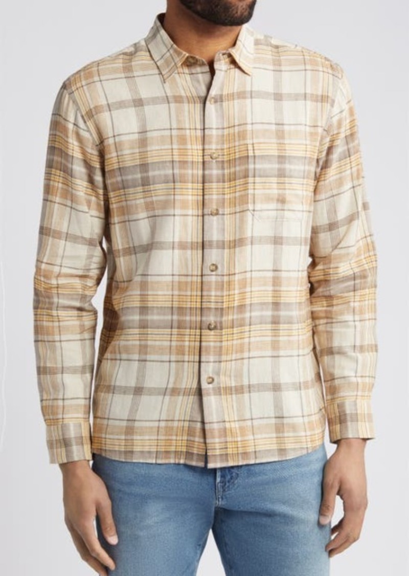 Pendleton Dawson Plaid Linen Blend Button-Up Shirt