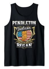 Pendleton Indiana USA Flag 4th Of July Tank Top