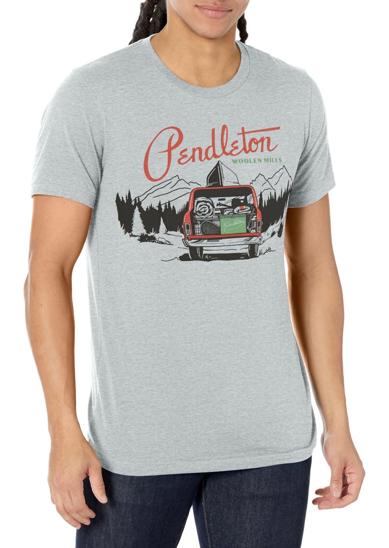 Pendleton Men's Camper Graphic T-Shirt Athletic Heather/Red