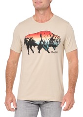 Pendleton Men's Ombre Bison Graphic T-Shirt Tan/Multi