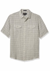 Pendleton Men's Short Sleeve Button Front Malone Shirt  MD