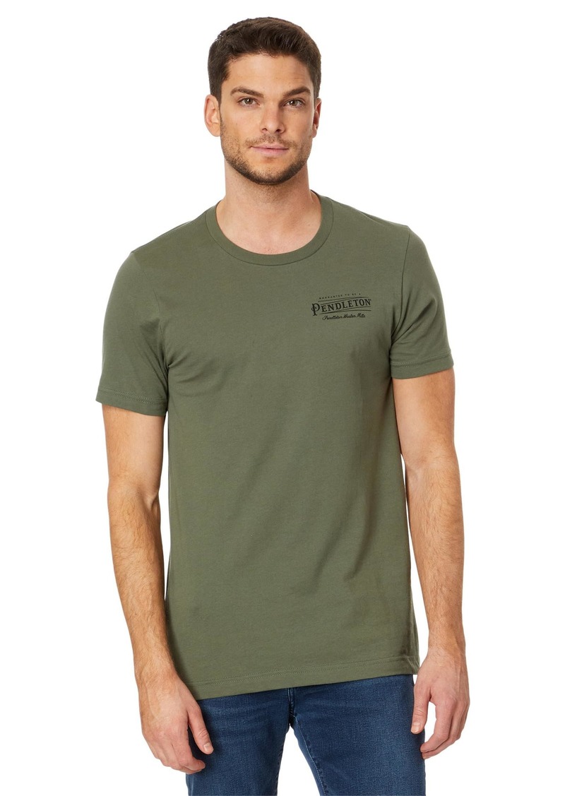 Pendleton Men's Vintage Logo Graphic T-Shirt Military Green/Black