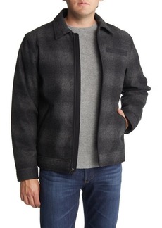 Pendleton Ombré Plaid Wool Blend Jacket in Black/Charcoal Ombre at Nordstrom