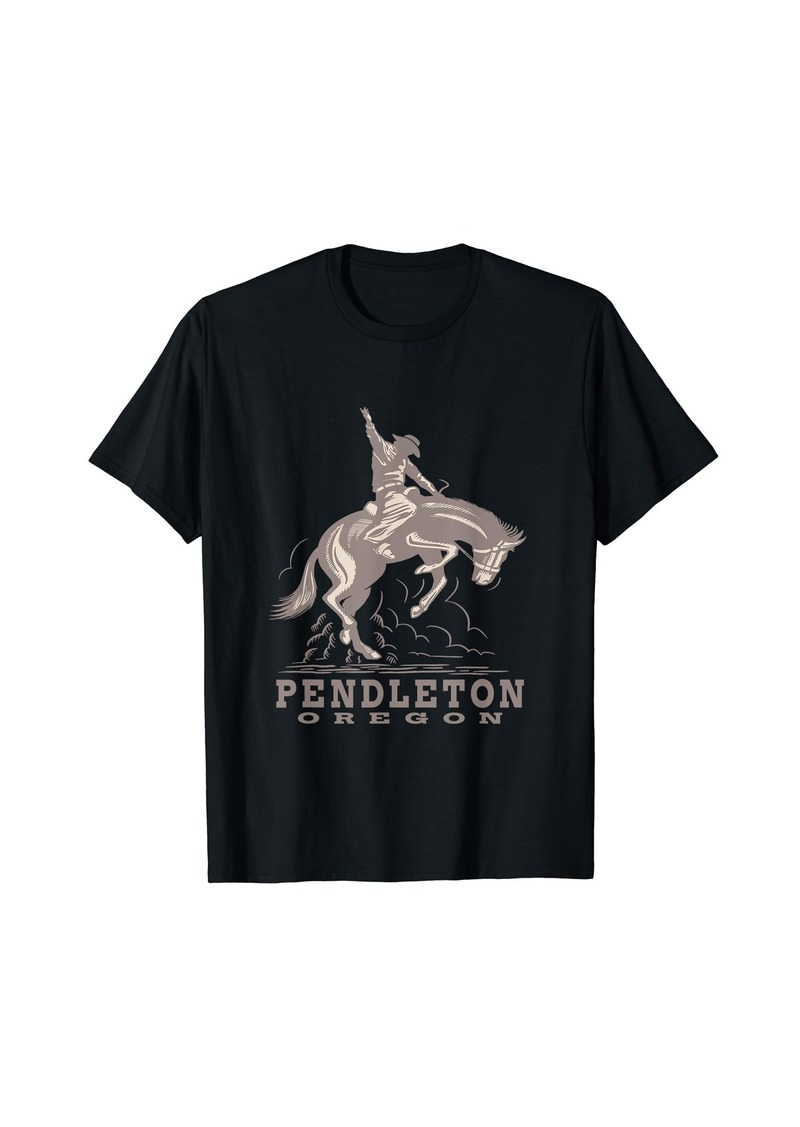 Pendleton Oregon - Rodeo - Cowboy - Horse T-Shirt