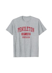 Pendleton Oregon OR Vintage Sports Design Red Design T-Shirt