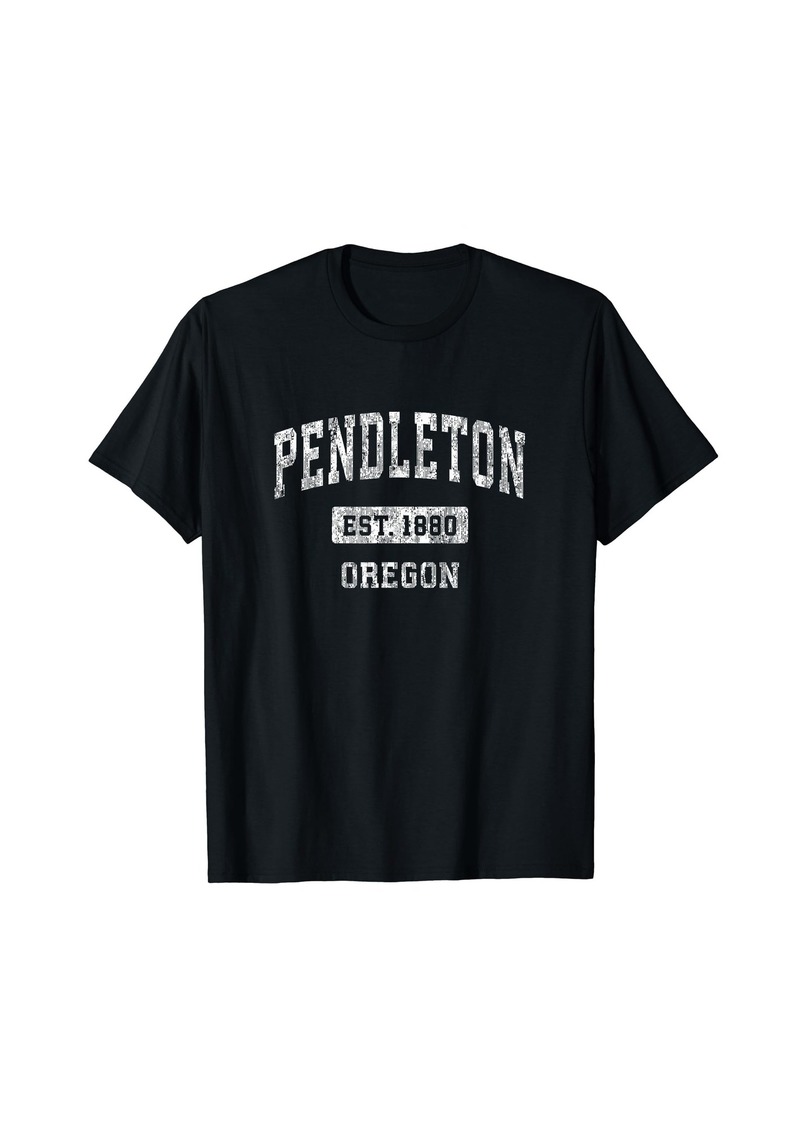 Pendleton Oregon OR Vintage Sports Established Design T-Shirt